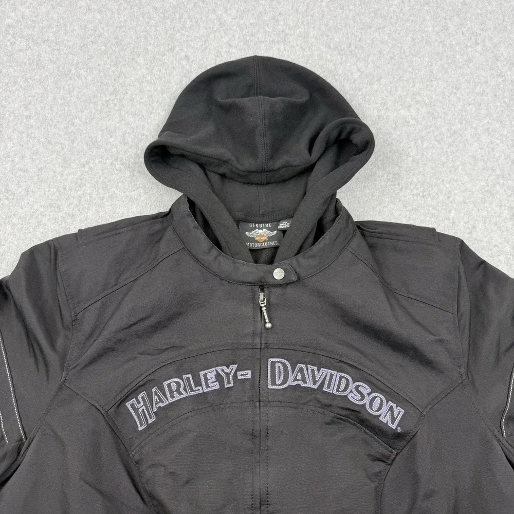 Harley Davidson Jacket Womens 2W Miss Enthusiast 3 In‎ 1 Hoodie Full Zip Riding